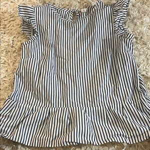 Crewcuts Blue and White Striped Blouse